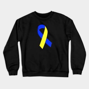 Down Syndrome Support Ribbon - Center Crewneck Sweatshirt